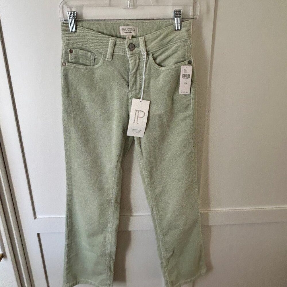 Anthropologie YAYA Cropped Corduroy Flared Pants Sz 25 P